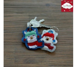 Stickserie - Winter Lama inkl. Anhänger, Postkarte und Puschen Datei